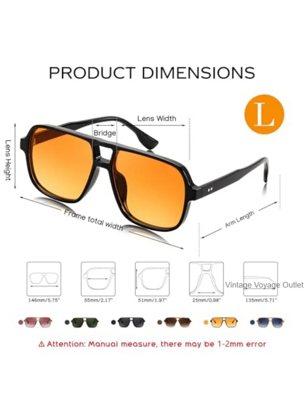 Retro Square Aviator Sunglasses Women Men 70s Vintage Trendy Plastic Frame Sun
